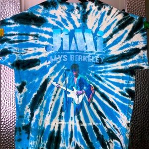 Groovy Jimi Hendrix ‘Jimi Plays Berkeley’ tie dye shirt, size 2XL